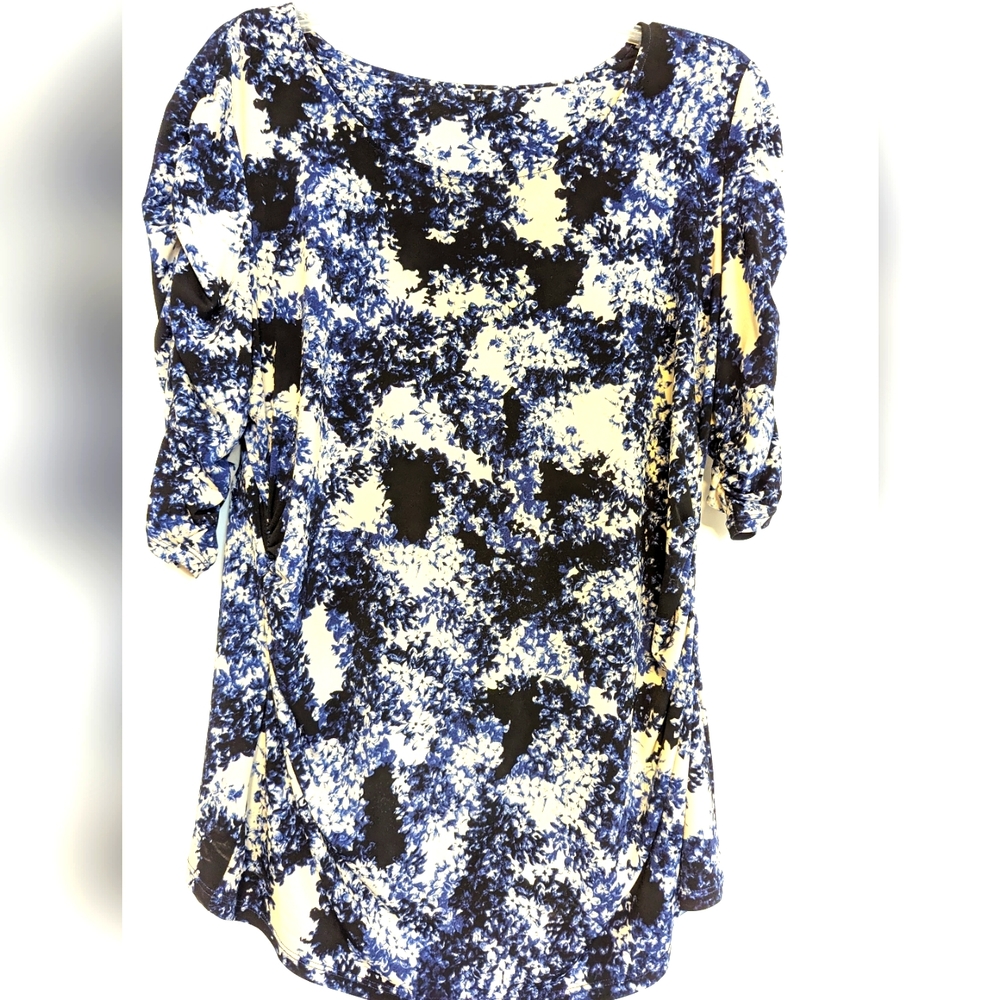 Blouse-Alfani-Large-Blue/White